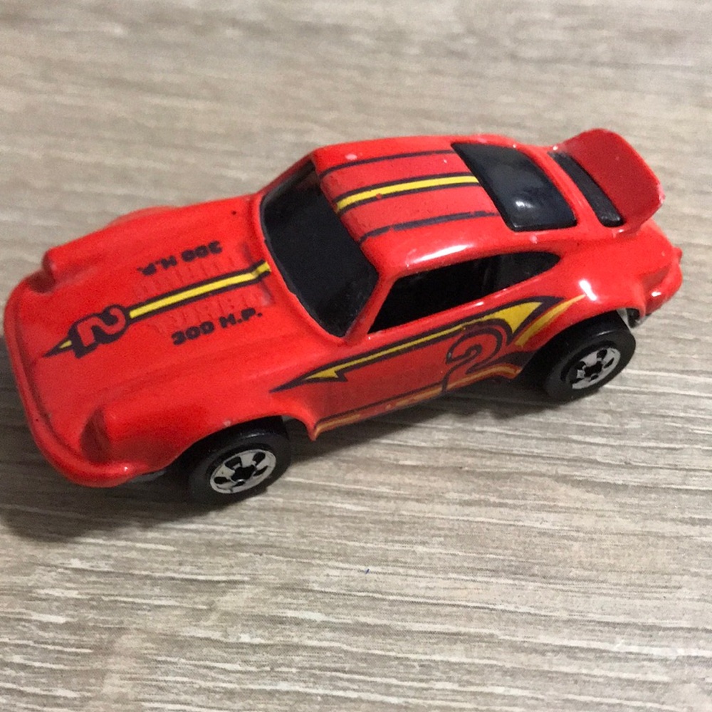 Vintage 1974 Hot Wheels Red Porsche 911 #2 Turbo 300 H.P. Malaysia Q3 Toy Car